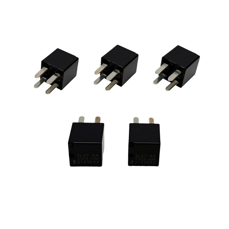 HYNYHT 5pcs Automotive Relay 12VDC 20A 4-Pin 5L3T-AA Compatible with