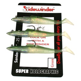 Sidewinder Sandeels Green 6"" Sea Fishing Lures