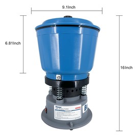 9LBS Electric Vibratory Tumbler Polishing Machine Capable of Dry and Wet Polishing