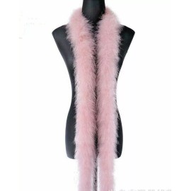 Feather Paradise 20g  Blush Pink Fluffy Marabou Boa 2 Yards Long Thick Turkey Feather Boa