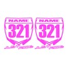 JUST RIDE Motocross Number Plate Replica Decal Stickers YZ