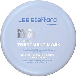 Lee Stafford Blue Toning Hair Mask | Bleach Blonde Ice White Collection - Best Conditioning Mask, Corrects Brassy & Orange Tones, Great for Dark, Highlighted, Cool Hair, 6.7 Fl Oz
