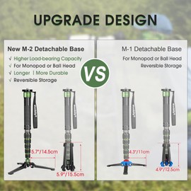 Manbily M-2 Mini Tripod Base for Monopod 3/8 inch Screw Desktop Tripod with Three Feet (Green)