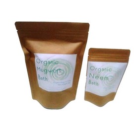 Organic Mugwort Bath 15 Pcs/Organic Mugwort Bath, 15 Pack, Steamed Wormwood, Pregnant, Warm Activation, Herbal Bath, Medicinal Hot Water, Bath Salt, 5 Piece Set of Organic Neem Bath