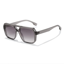 FEISEDY Retro 70s Aviator Sunglasses for Women Men, Oversized Vintage Square Shades, UV400 Sun Glasses B0267 Grey