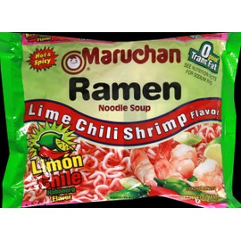 MARUCHAN LIME CHILI SHRIMP DRY RAMEN NOODLE SOUP MX PLASTIC BAG 3 OZ