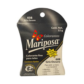 MARIPOSA Colorante Mariposa Cristales 32 grs 608 Gris Oscuro