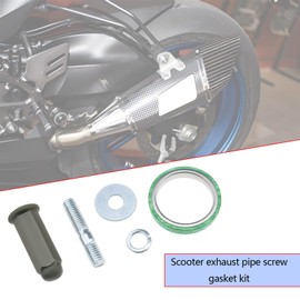 YINETTECH 1 Set Exhaust Studs Nuts Gasket Kit Compatible with GY6 50cc 70cc 90cc 110cc 125cc 150cc QMB139 for Scooters ATVs Go Karts Moped Quad Engine