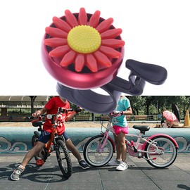 Vorcool Sunflower Shaped Children's Bicycle Cycling Bell Handlebar Ring Ringer Horn (Red)