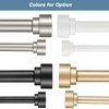Heavy Duty Double Curtain Rods with Cylindrical Cap Finials -