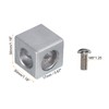 sourcing map 4Set 30x30x30mm 2-Way Corner Bracket Cube, Aluminum Alloy