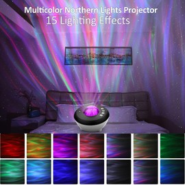 Elec3 Star Projector Galaxy Light, Planetarium Projector for Bedroom with 15 Colors Scene Lighting, Starry Sky Projection Light Smart Speakers,Christmas Decorations,Valentine's Day Gifts