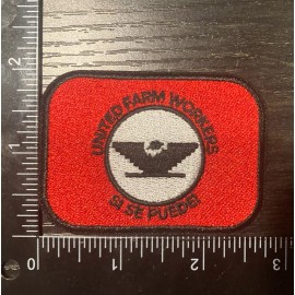 UNITED FARM WORKERS UFW  IRON ON PATCH WELGA CESAR CHAVEZ CHICANO SI SE PUEDE