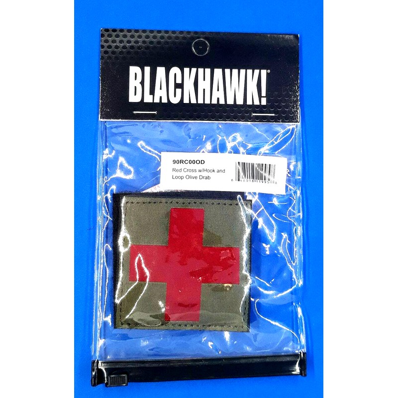 Medic Cross - Olive Green Hook & Loop Patch 2