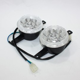 BLYGO 12V Pair LED Left Right Head Light Lamp 150cc 250cc Bull Farm Quad Dirt Bike ATV