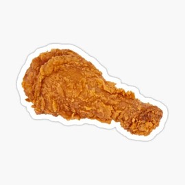 Yummy Fried Chicken Wings Drumstick Vinyl Sticker (3" inches)