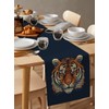 Table Runner, Cool Tiger Eyes and Ears Wild Life Cotton
