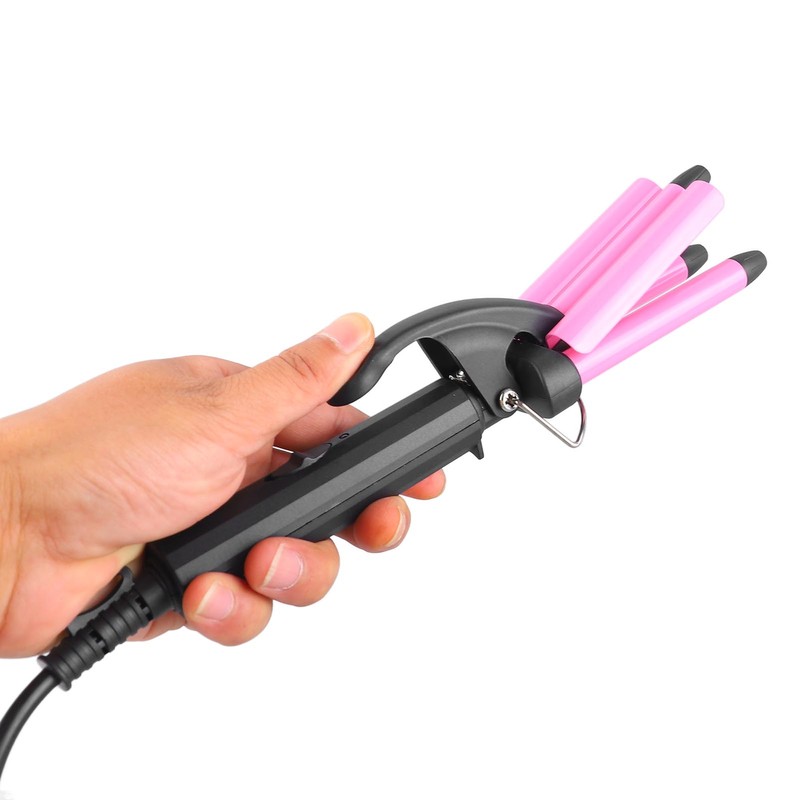 Waver Curling Iron Mini Portable 3 Barrel Hair Crimper Wand