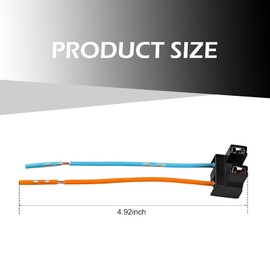 Dogary 2 PCS H7 Light Bulb Plug, Pure Metal Heat-Resistant Socket Harness Extension Kit, Car Fog Lamp Holder Cable Replacement, Universal for Most Cars Trucks SUVs (Black)