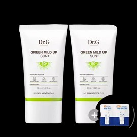 Dr.G Green Mild Up Sun Plus 50ml x 2 + Barrier D 2-row sachet / 닥터지 그린 마일드 업 선 플러스 50ml 2개 + 배리어D 2열 샤쉐