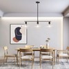 Yarlkav Kitchen Island Lighting, 3 Lights Linear Chandeliers Rectangle Pendant