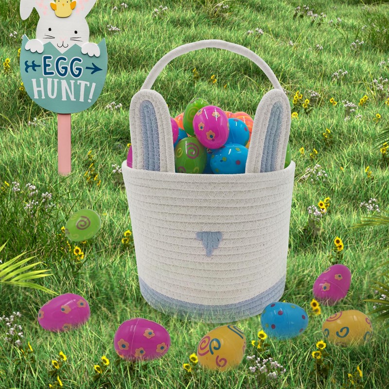 2 Pack Large Woven Easter Baskets for Kids - Boy