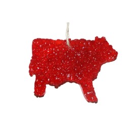 ChicWick Car Candle Strawberry Leather Cow Shape Car Freshener Fragrance