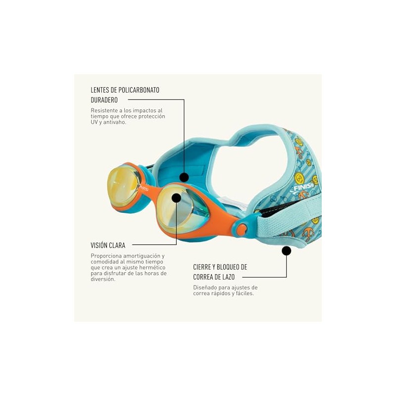 Finis Libélulas anteojos de natación para niños Unisex niño