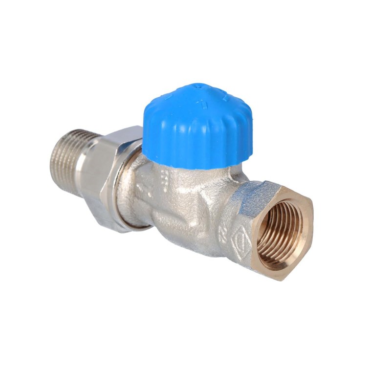 Heimeier 2242-02.000 Thermostatic Valve Base 1/2 Inch Passage Nickel-Plated