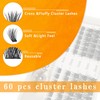 PURELEOR Cluster Lashes 60Pcs Individual Eyelash Extensions C Curl DIY