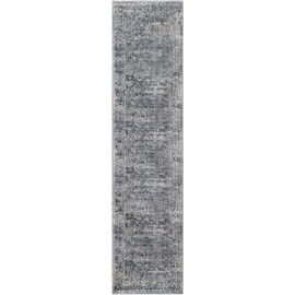 Unique Loom Chateau Collection Area Rug - Jefferson (2' x 8' Runner, Blue Gray/Beige)