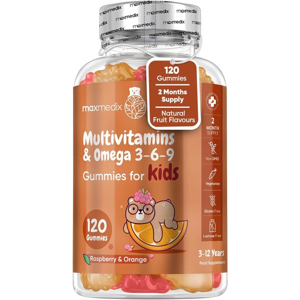 Multivitamin for Kids - 120 Natural Raspberry & Orange Flavour