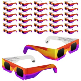 TOSWAKE Sunglasses, 30 Pack, Solar Eclipse Glasses 2024, ISO 12312-2 Certified, Safe for Direct Sun Viewing, Adult Unisex