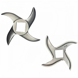 #12 Meat Grinder Blade Premium Stainless Steel Knife Cutter Replacement for Grinders,Meat Grinder Blades Replacement Parts,Please check the size and shape(2 Pcs)