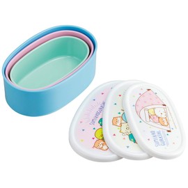 Skater SRS3SAG-A Bento Box, Antibacterial, Storage Container, Lunch Box, Set of 3, Made in Japan, Sumikko Gurashi, Camping