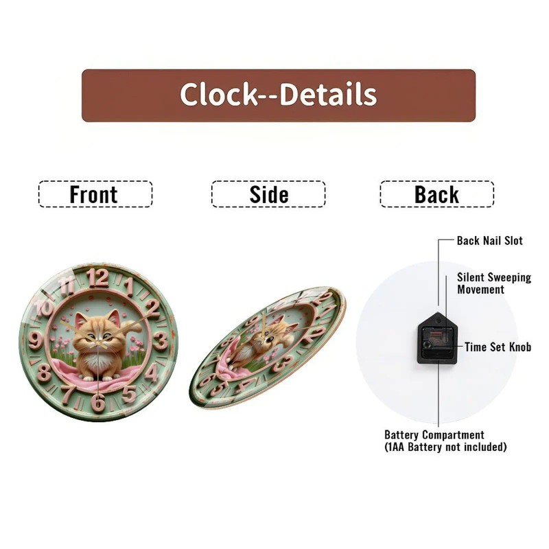 30x30cm Glass Clock with a Customized "Established Since" Landmarksheet size: