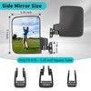 10L0L Golf Cart Mirror Sets -No Drilling Side Mirrors,Wide Angle
