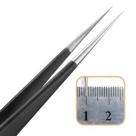 Retoo Tweezers Set, 10 Pieces Precision Tweezers, Antistatic ESD Safety Stainless Steel Tweezers Set, Non-Magnetic, for Detailed Work and Repairs of Computers, Mobile Phones, Watches