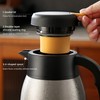 Bincoo 34oz Thermal Coffee Carafe with Brush-Insulated Stainless Steel Vacuum