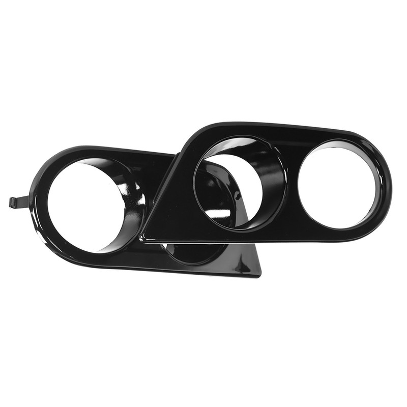 2pcs Front Bumper Foglight Cover Dual Holes Car Accessory Fit