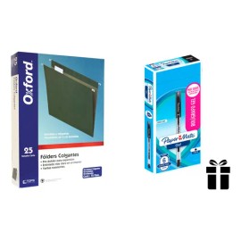 25 Folders Colgantes Tamaño Oficio Color Verde Standar 91535                                                                                          