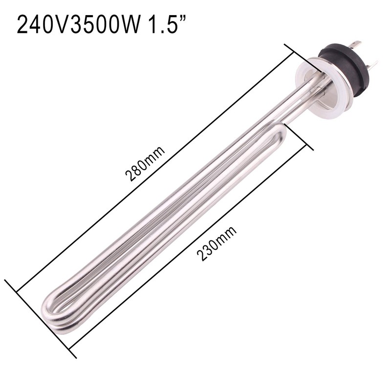 DERNORD 240V 3500W Tri-clamp Foldback Heating Element Stainless Steel Immersion