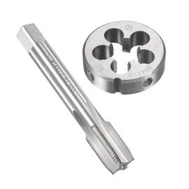 Unifizz M14 x 1mm Metric Tap and Die Set, Machine Thread Screw Tap with Round Threading Die, Tap & Die Kit for Nut Screw Bolt Thread Repair