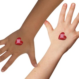 Flash Tattoos CHOCOLATE BOX kids Valentine's Day temporary tattoo | 10 individual Metallic foil tattoo | Kids Valentine | Valentine sticker | Heart sticker | Valentine Party Favor