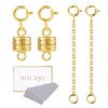 14K Gold Magnetic Necklace Clasps and Closures 925 Sterling Silver