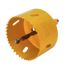 Faithfull FAIHS70SOFIT Soffit Cutter Holesaw 70 mm Fitted with Integral Arbor and Replaceable Pilot Drill,Yellow