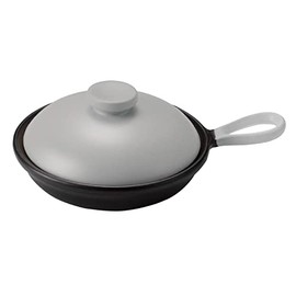 Santo 18600 Banko Ware Heat-Resistant Dish, Fried Egg, With Lid, 5.9 inches (15 cm), Stove, Oven OK, Bicolor Black/Gray, Made in Japan