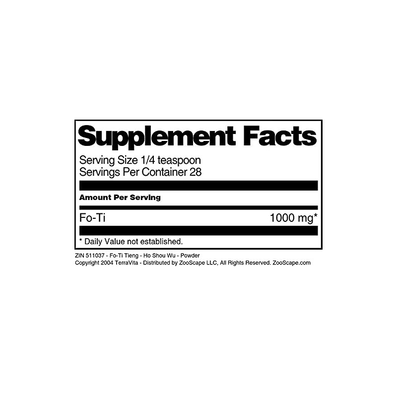 Fo-Ti Tieng - Ho Shou Wu - Powder (1 oz,