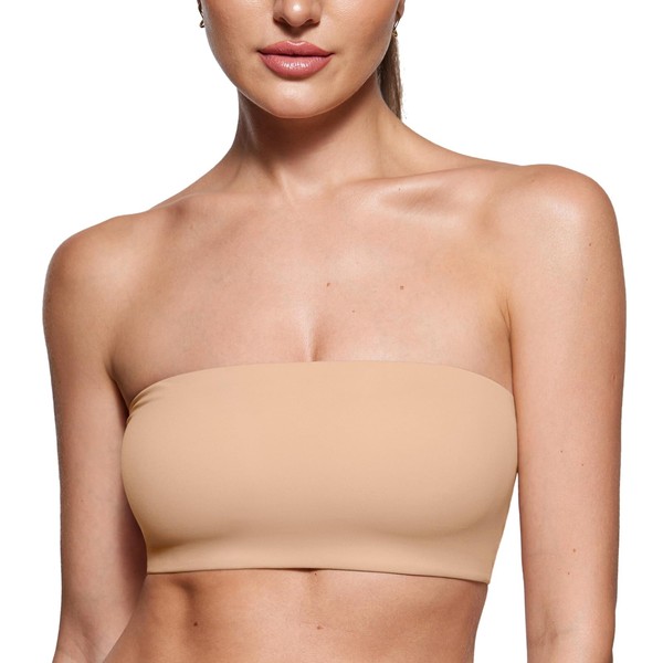 INLYRIC Women's Inbarely Strapless Bandeau Bra Bralette Tube Top Seamless