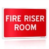 Anley Fire Riser Room Sign Aluminum 7"x10" Fire Pump Safety